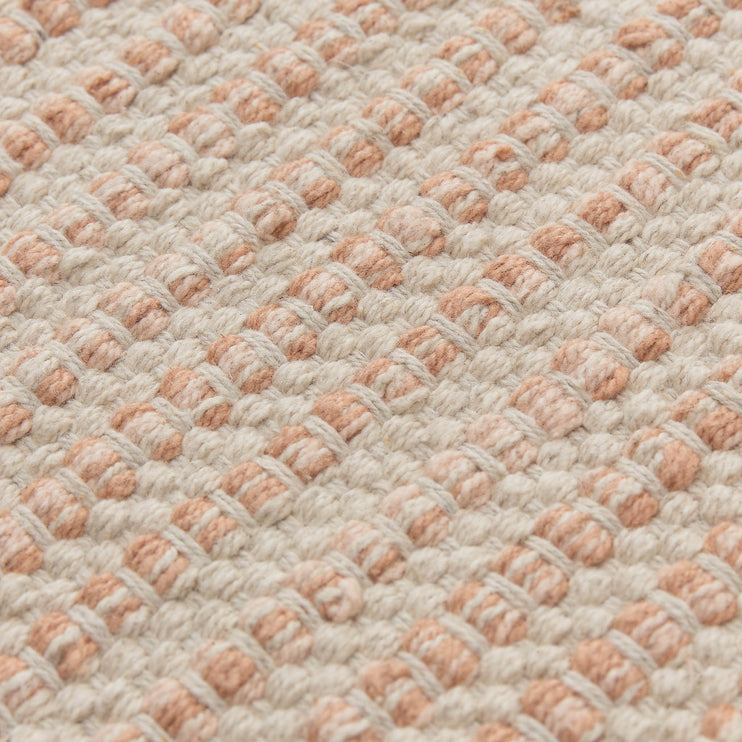 Rug Duburi Pale terracotta & Natural white, 100% Cotton | URBANARA Cotton Rugs