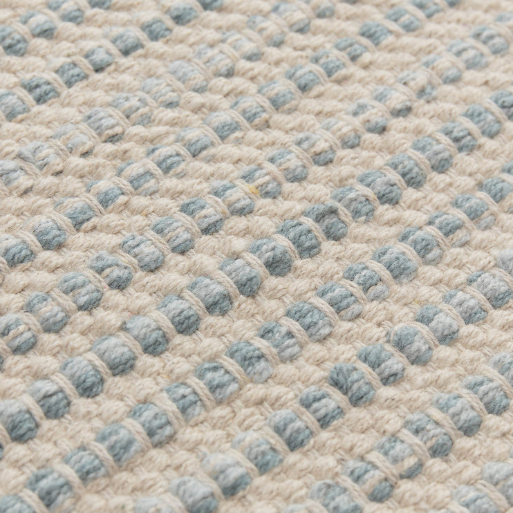 Rug Duburi Green grey & Natural white, 100% Cotton | URBANARA Runners