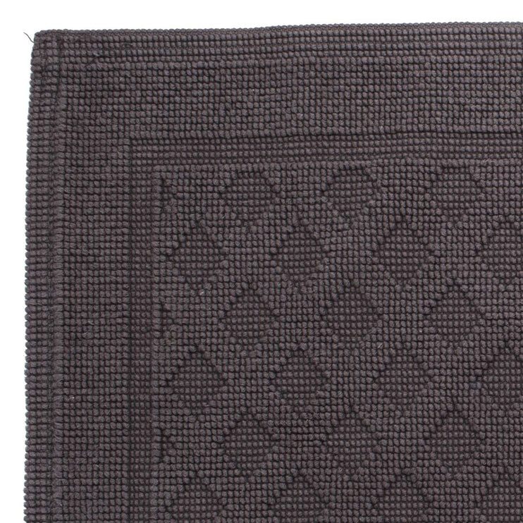 Osuna Bath Mat charcoal, 100% cotton | URBANARA bath mats