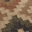 Nohar Rug rust orange & sand & olive green, 80% jute & 20% wool | High quality homewares