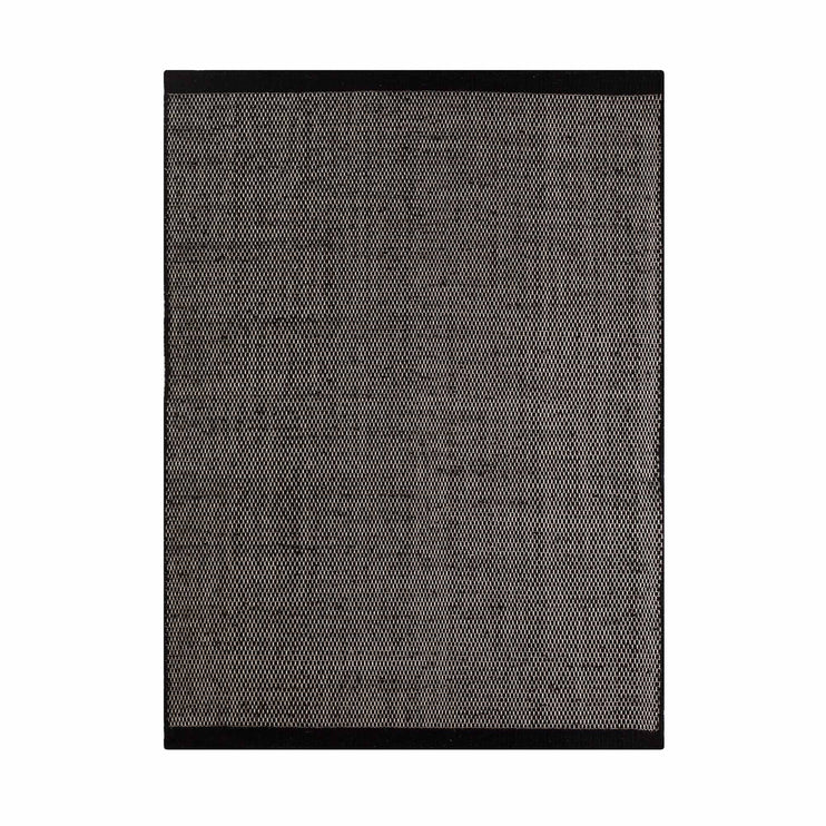 Teppich Kolong, Schwarz & Eierschale, 100% Schurwolle | URBANARA Wollteppiche