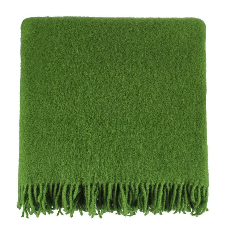 Decke Miramar, Grün, 100% Lammwolle