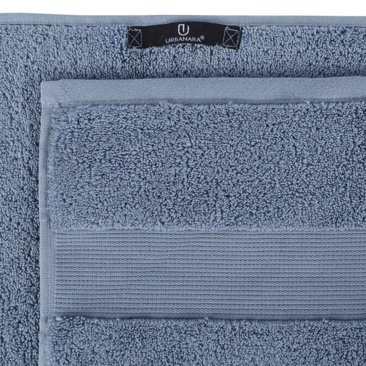 Alvito hand towel, light blue, 100% zero twist cotton |High quality homewares