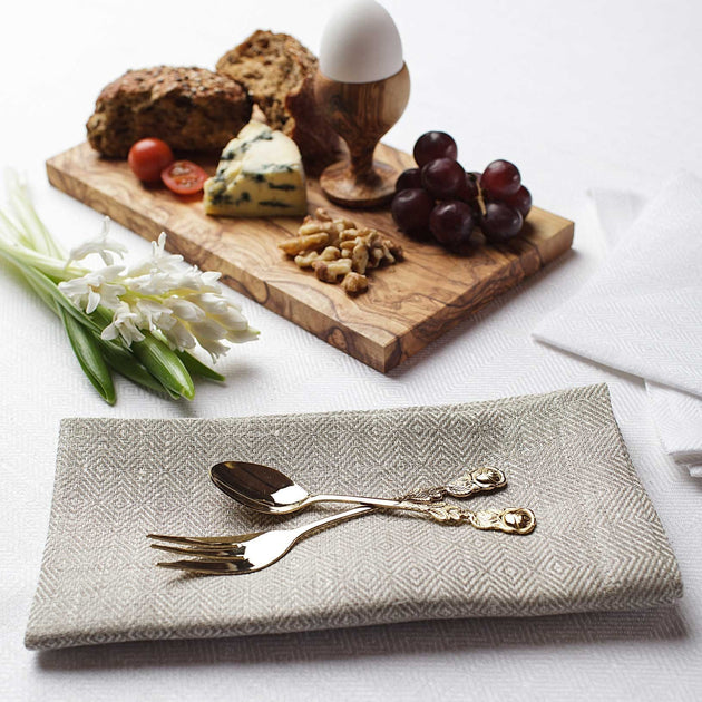 Serviette Zarasaiin Weiß & Natur | Schöne Ideen für Ihr Zuhause | URBANARA