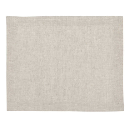 Zarasai place mat, white & natural, 100% linen