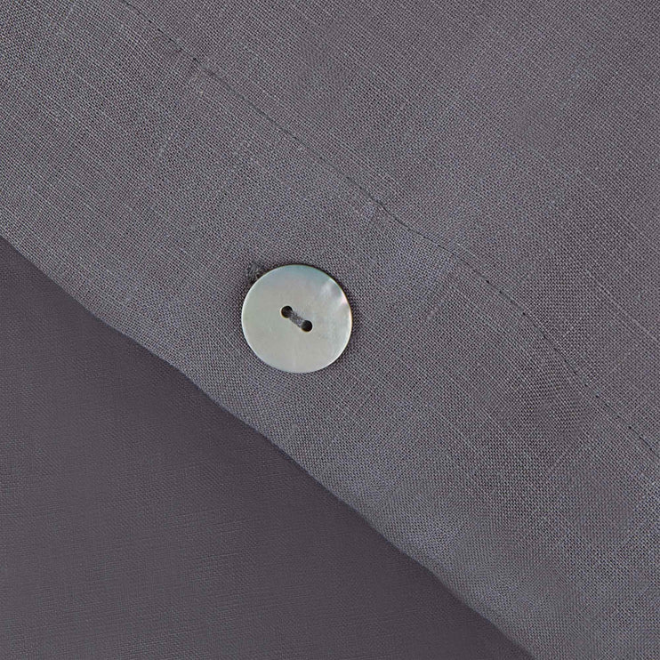 Bettdeckenbezug Bellvis, Anthrazit, 100% Leinen | URBANARA Leinen-Bettwäsche
