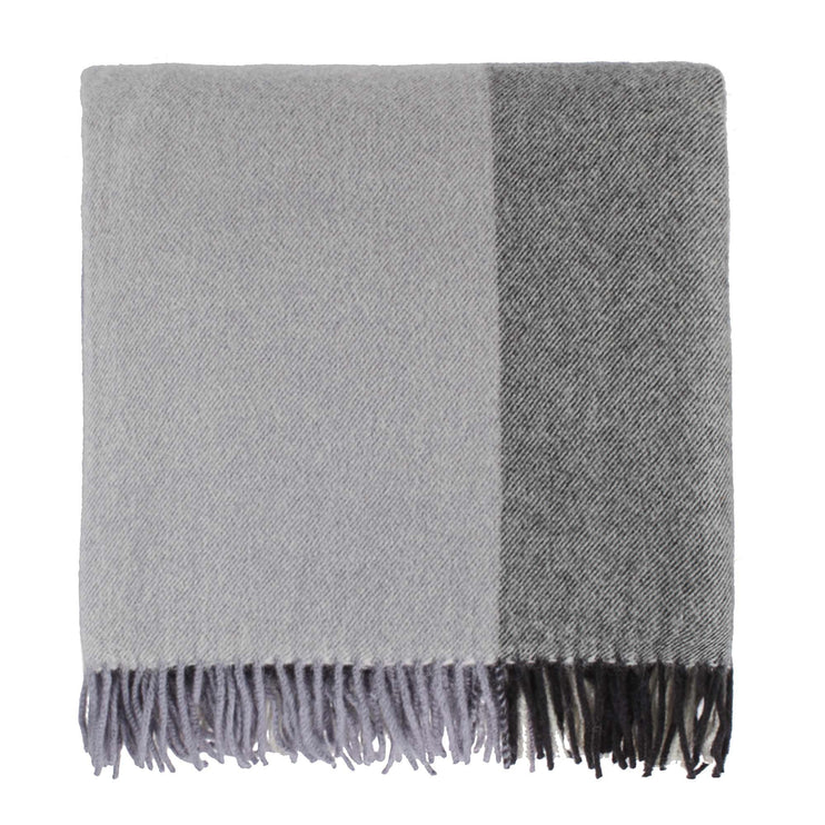Caracas Merino Blanket black & grey & cream, 100% merino wool