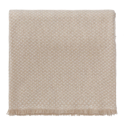 Decke Alashan, Beige & Creme, 100% Kaschmirwolle