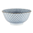 Onuma bowl, white & blue, 100% ceramic