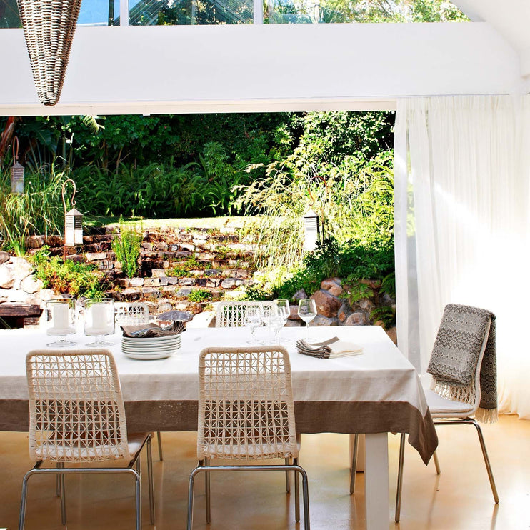 Cavaillon table cloth, natural, 100% linen | URBANARA tablecloths