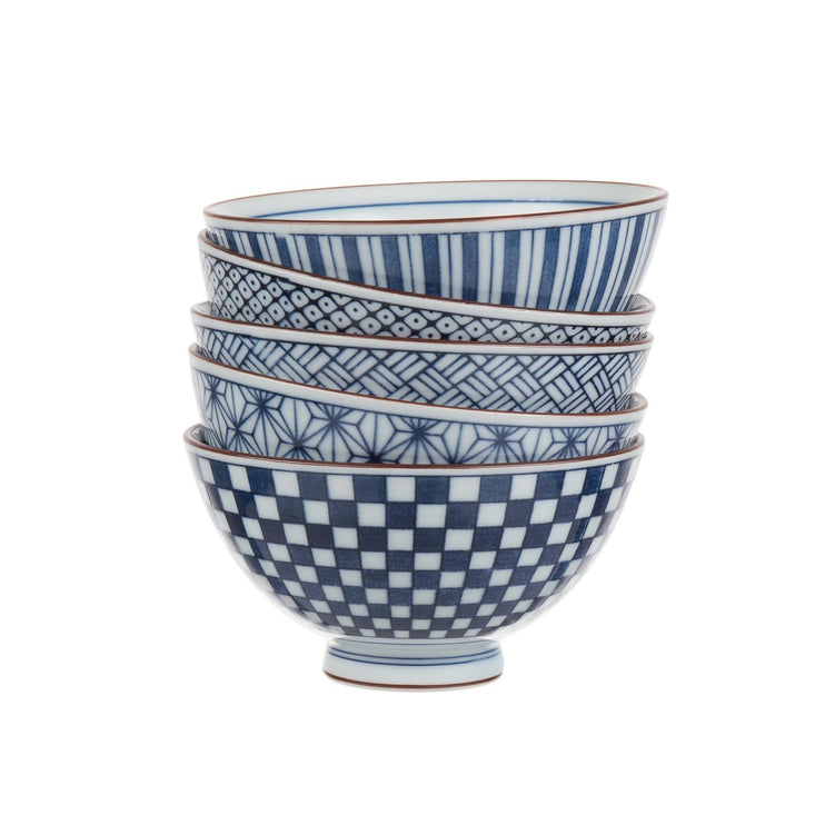 Onuma bowl, white & blue, 100% ceramic |High quality homewares