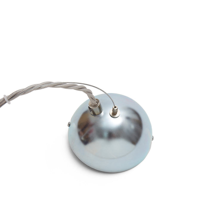 Ribe pendant lamp, grey & silver, 100% glass & 100% metal | URBANARA pendant lamps