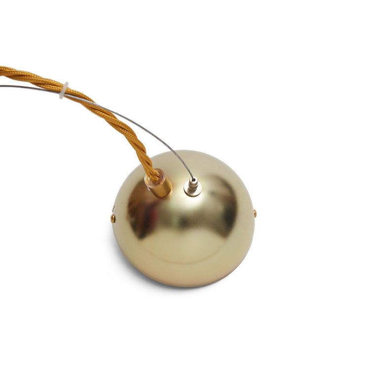 Ribe pendant lamp, brown & brass, 100% glass & 100% metal | URBANARA pendant lamps