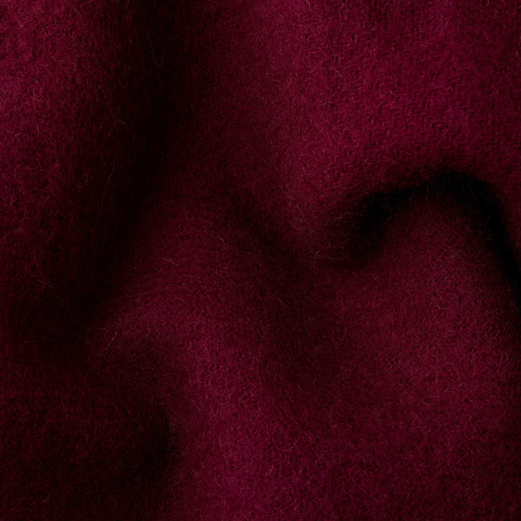 Decke Miramar, Himbeerrot, 100% Lammwolle | Hochwertige Wohnaccessoires