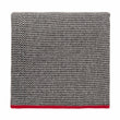 Foligno blanket, black & cream & red, 100% cashmere wool