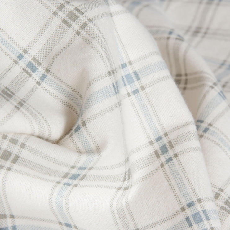 Kissenbezug Kotja, Olivgrün & Hellgrau & Creme, 100% Flanell | Hochwertige Wohnaccessoires