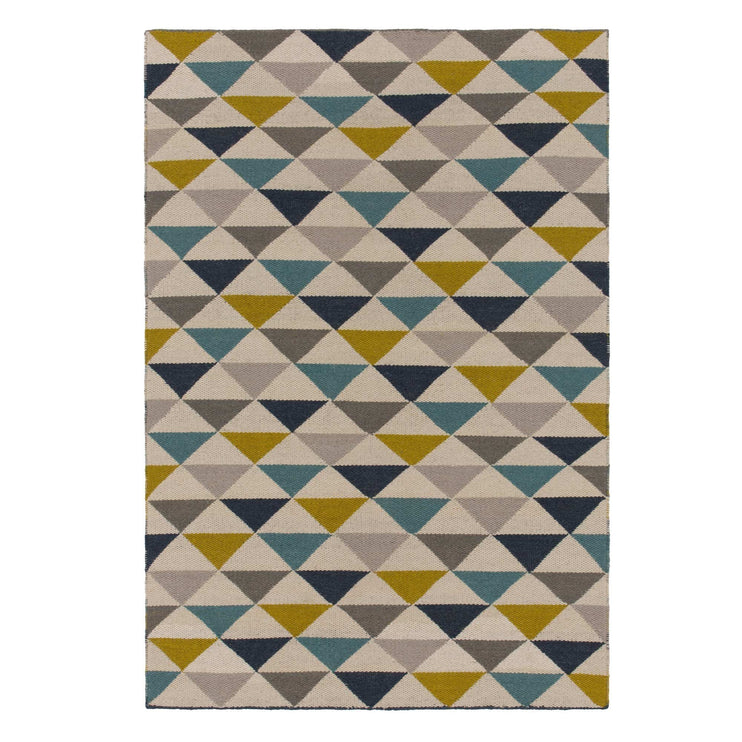 Teppich Barli, Olivgrün, 50% Schurwolle & 50% Baumwolle | Hochwertige Wohnaccessoires