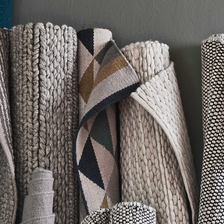 Teppich Barli, Olivgrün, 50% Schurwolle & 50% Baumwolle | URBANARA Wollteppiche