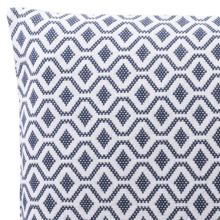 Viana cushion cover, blue grey & white, 100% cotton | URBANARA cushion covers