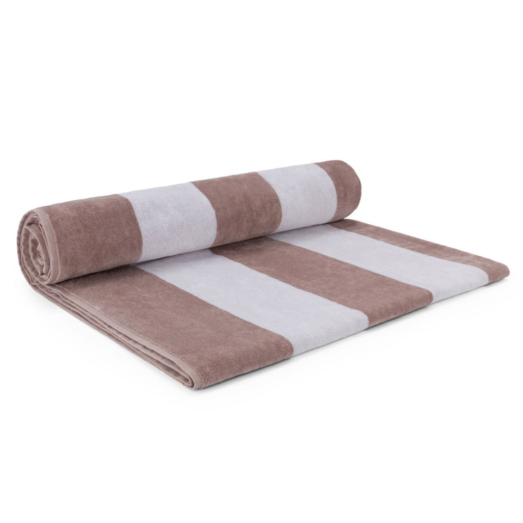 Strandtuch Avelar, Weiß & Natur, 100% Baumwolle | Hochwertige Wohnaccessoires