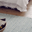 Overod Rug turquoise & off-white, 100% new wool | Find the perfect wool rugs