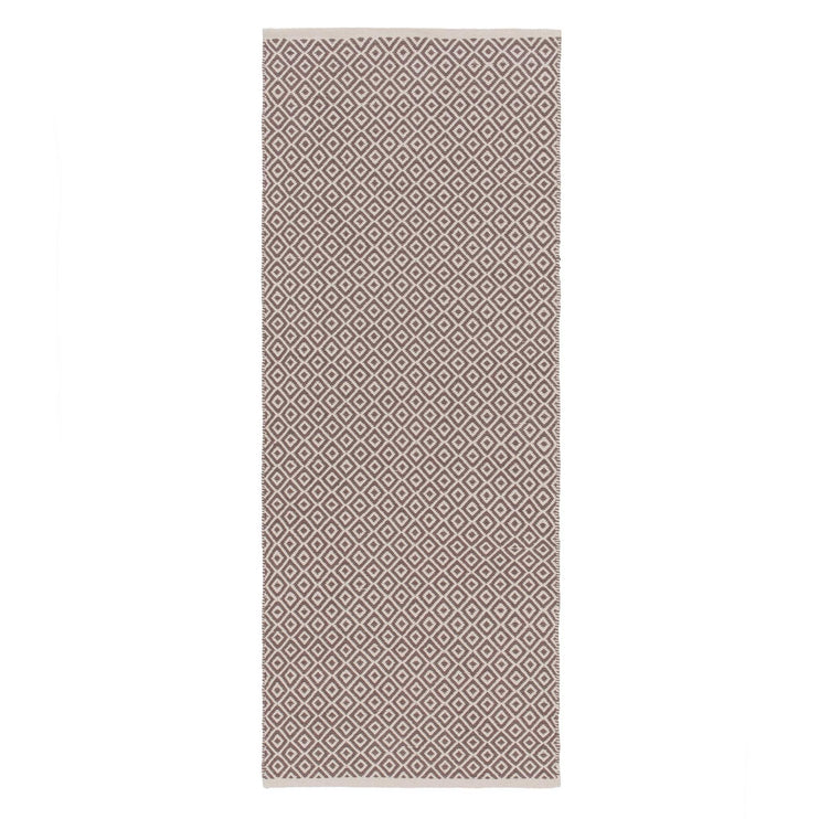 Tenali runner, grey & off-white, 100% cotton | URBANARA runners