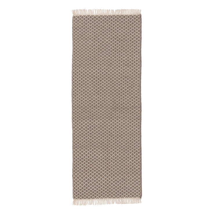 Loni runner, grey & off-white, 100% wool | URBANARA runners