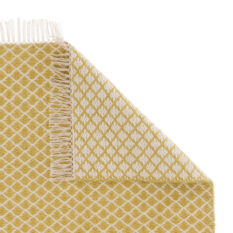 Loni runner, light yellow & off-white, 100% wool