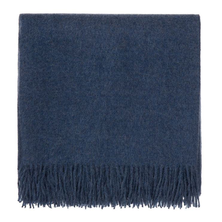 Decke Arica, Jeansblau, 100% Baby Alpakawolle