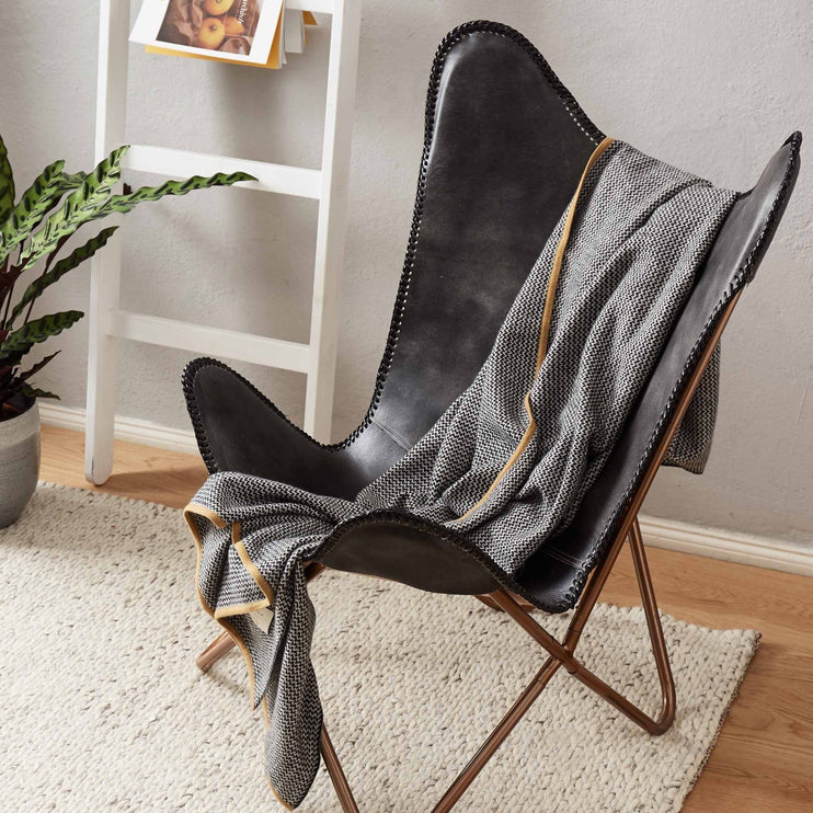 Black & Cream & Ochre Foligno Decke | Home & Living inspiration | URBANARA