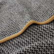 Foligno blanket, black & cream & ochre, 100% cashmere wool |High quality homewares