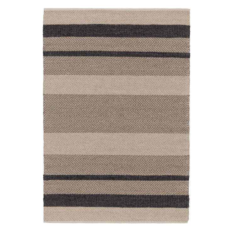 Alto rug, charcoal & beige & light brown, 35% wool & 35% cotton & 30% viscose | URBANARA wool rugs
