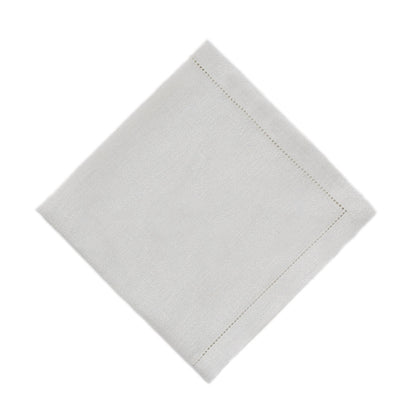 Serviette Cavaillon, Silber & Weiß, 87% Leinen & 13% Lurex