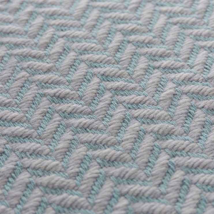 Kolvra rug, mint & light grey, 50% new wool & 50% cotton |High quality homewares