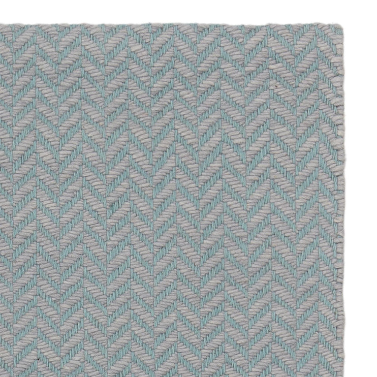 Kolvra rug, mint & light grey, 50% new wool & 50% cotton