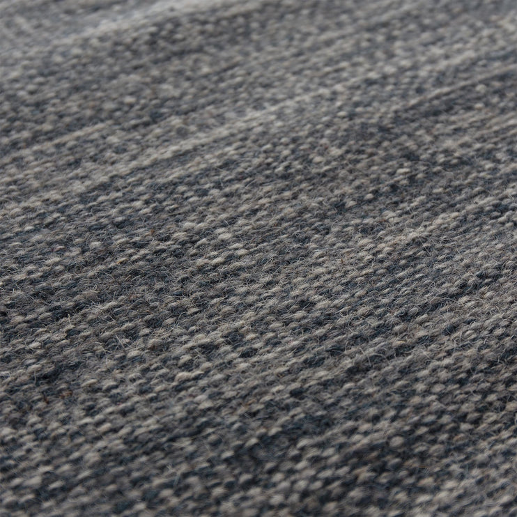 Gravlev rug, charcoal & off-white, 50% new wool & 50% cotton | URBANARA wool rugs