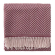 Decke Salla, Weinrot & Altrosa, 100% Schurwolle