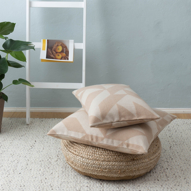 Kissenhülle Farum, Beige & Creme, 100% Merinowolle | Hochwertige Wohnaccessoires