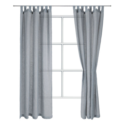 Vorhang Cuyabeno, Hellblau, 100% Leinen
