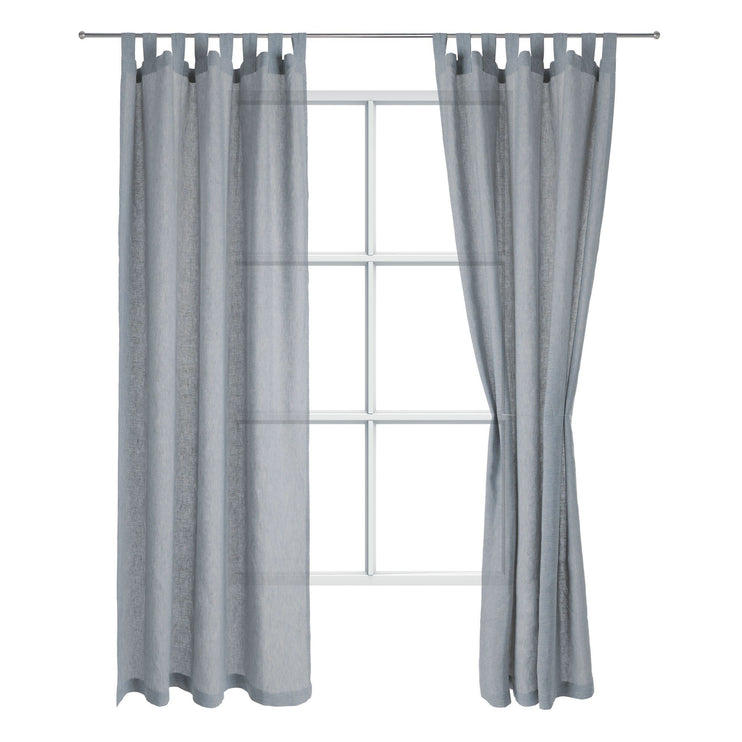 Vorhang Cuyabeno, Hellblau, 100% Leinen
