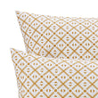 Arouca Pillowcase white & mustard, 100% cotton | URBANARA percale bedding