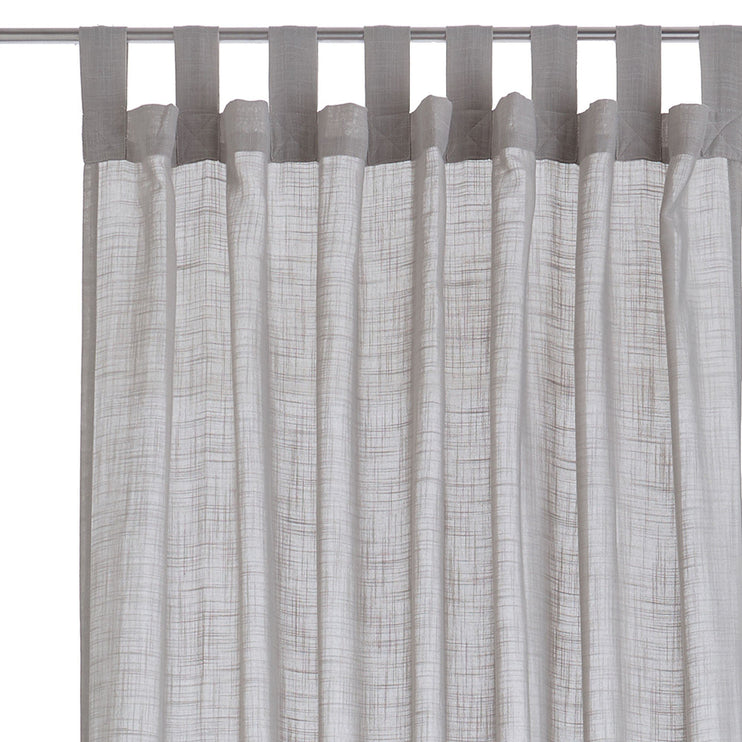 Helan curtain, light grey, 50% cotton & 50% polyester | URBANARA curtains