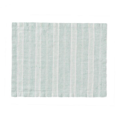 Lusis place mat, mint & white, 100% linen
