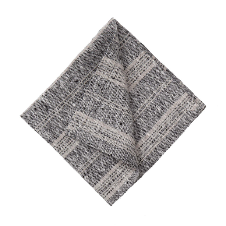 Lusis place mat, black & natural, 100% linen |High quality homewares