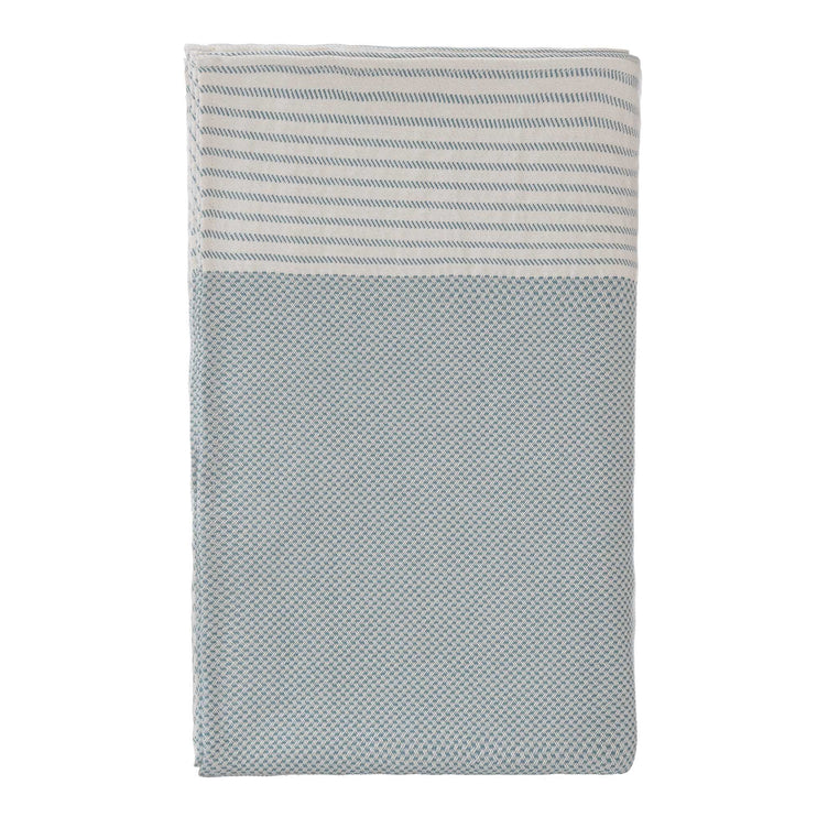 Tagesdecke Kadan, Graugrün & Creme, 50% Leinen & 50% Baumwolle