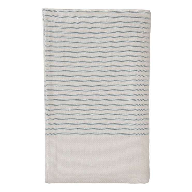 Tagesdecke Kadan, Creme & Graugrün, 50% Leinen & 50% Baumwolle