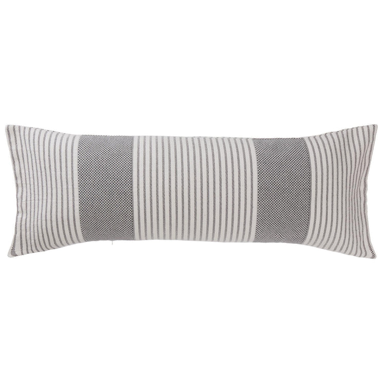 Kissenhülle Kadan, Schwarz & Creme, 50% Leinen & 50% Baumwolle