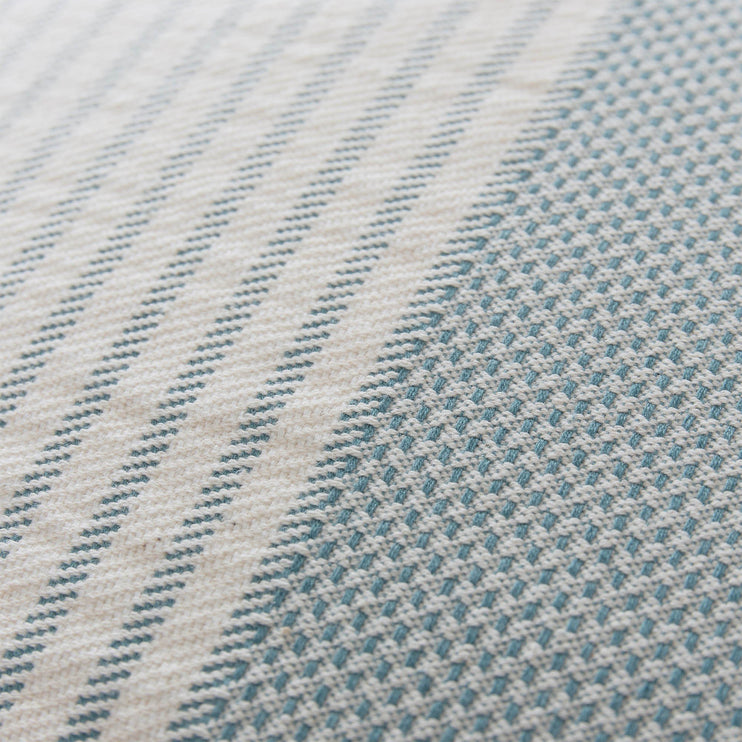 Kadan cushion cover in grey green & cream, 50% linen & 50% cotton |Find the perfect cushion covers