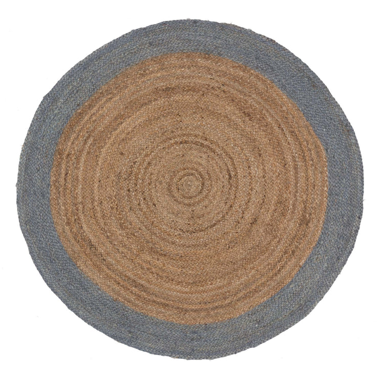Nandi rug, natural & light grey blue, 100% jute |High quality homewares