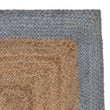 Nandi runner, natural & light grey blue, 100% jute